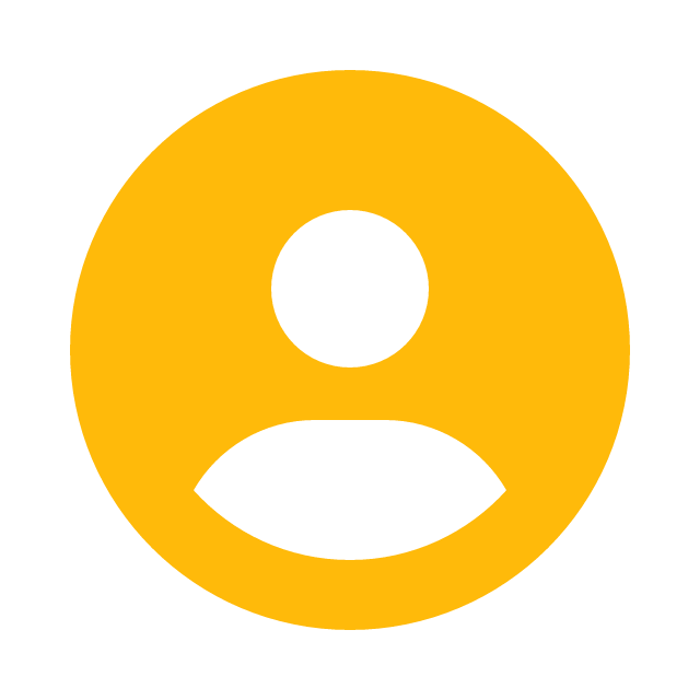 User profile icon silhouette in yellow circle