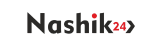 “Nashik24 logo with stylized text on dark background