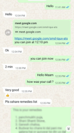 After Nirnay call of Astrology consultation with Prashna Kundli customer positive feedback on WhatsApp