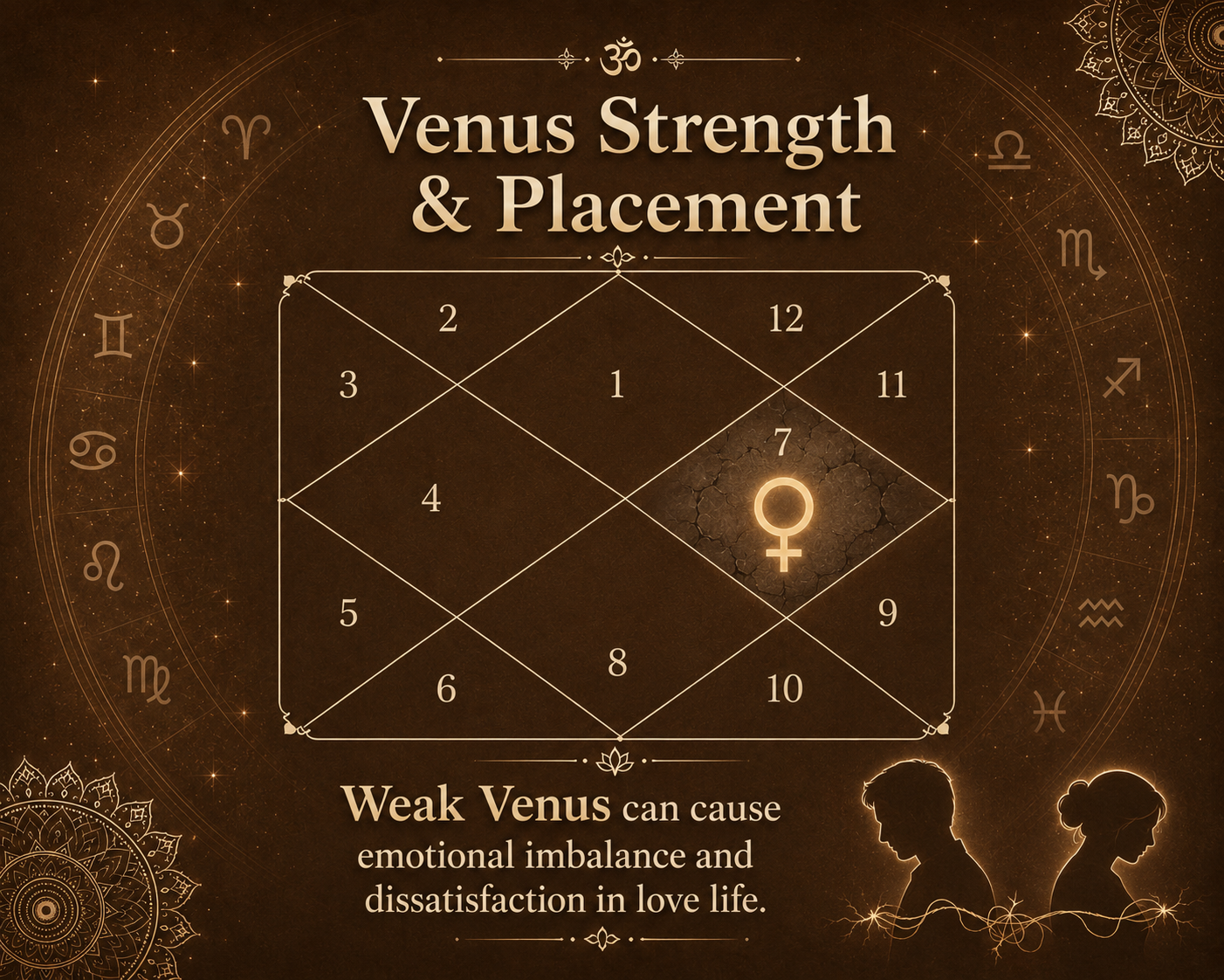 Venus placement analysis highlighting relationship satisfaction and emotional harmony